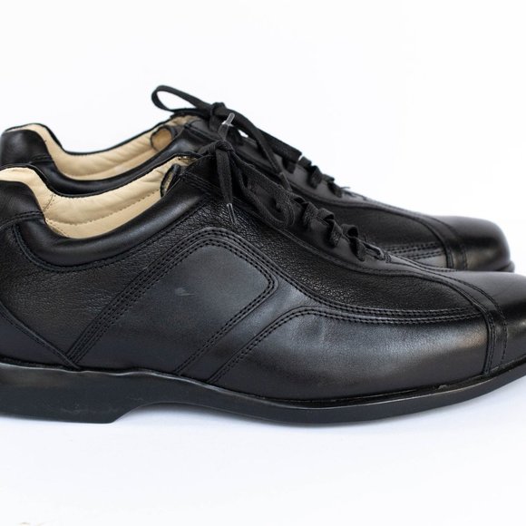 Neil M Shoes Mens 11.5 EEE Wide Black Leather Designer Lace Up Sporty Business - Picture 4 of 11